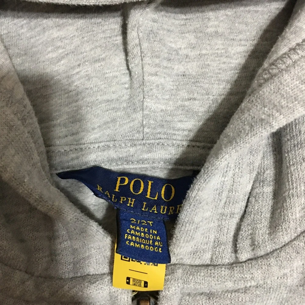 Polo Ralph Lauren Tracksuit Kids Zip Hoodie Size 2T Joggers Size 3T Gray Set